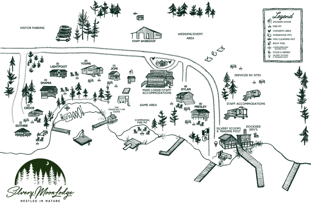 Silvery Moon Lodge Map